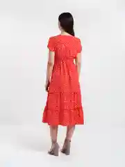 Зеленый платье женское летнее, в мелкий цветочек