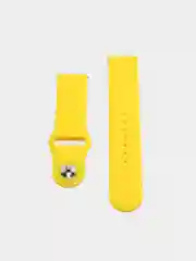 Желтый ремешок силиконовый с кнопкой для Xiaomi, Amazfit Bip, Samsung, Huawei, 22 мм