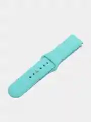 Бирюзовый ремешок силиконовый с кнопкой для Xiaomi, Amazfit Bip, Samsung, Huawei, 22 мм
