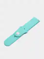 Бирюзовый ремешок силиконовый с кнопкой для Xiaomi, Amazfit Bip, Samsung, Huawei, 22 мм