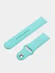Бирюзовый ремешок силиконовый с кнопкой для Xiaomi, Amazfit Bip, Samsung, Huawei, 22 мм