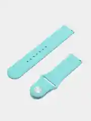 Бирюзовый ремешок силиконовый с кнопкой для Xiaomi, Amazfit Bip, Samsung, Huawei, 22 мм