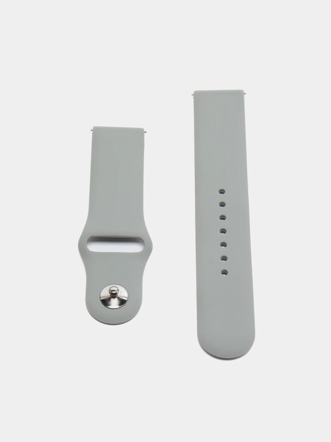 Салатовый ремешок силиконовый с кнопкой для Xiaomi, Amazfit Bip, Samsung, Huawei, 22 мм