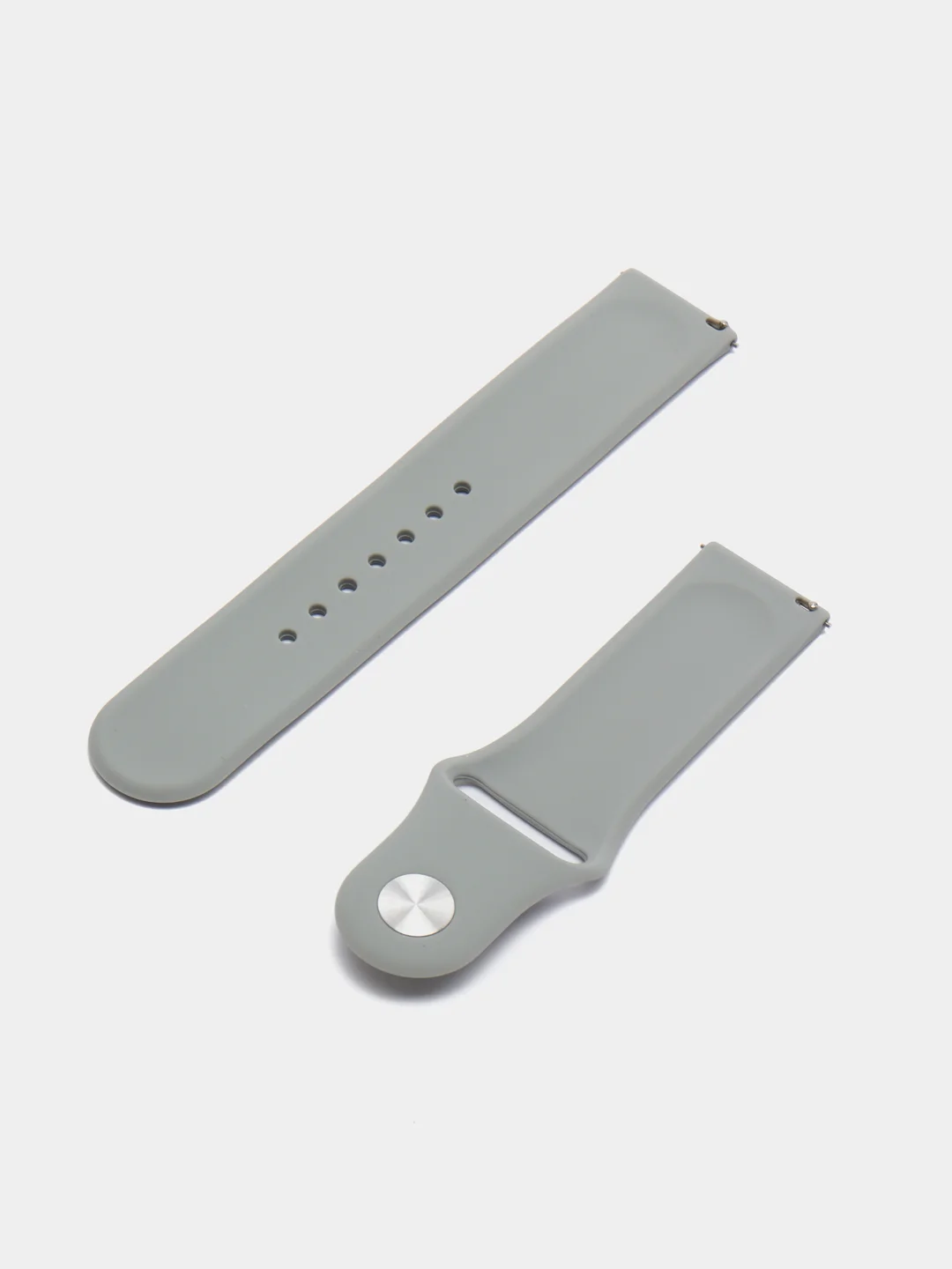Салатовый ремешок силиконовый с кнопкой для Xiaomi, Amazfit Bip, Samsung, Huawei, 22 мм