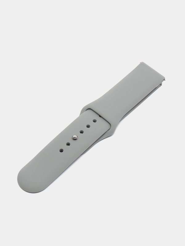Ремешок силиконовый с кнопкой для Xiaomi, Amazfit Bip, Samsung, Huawei, 22 мм