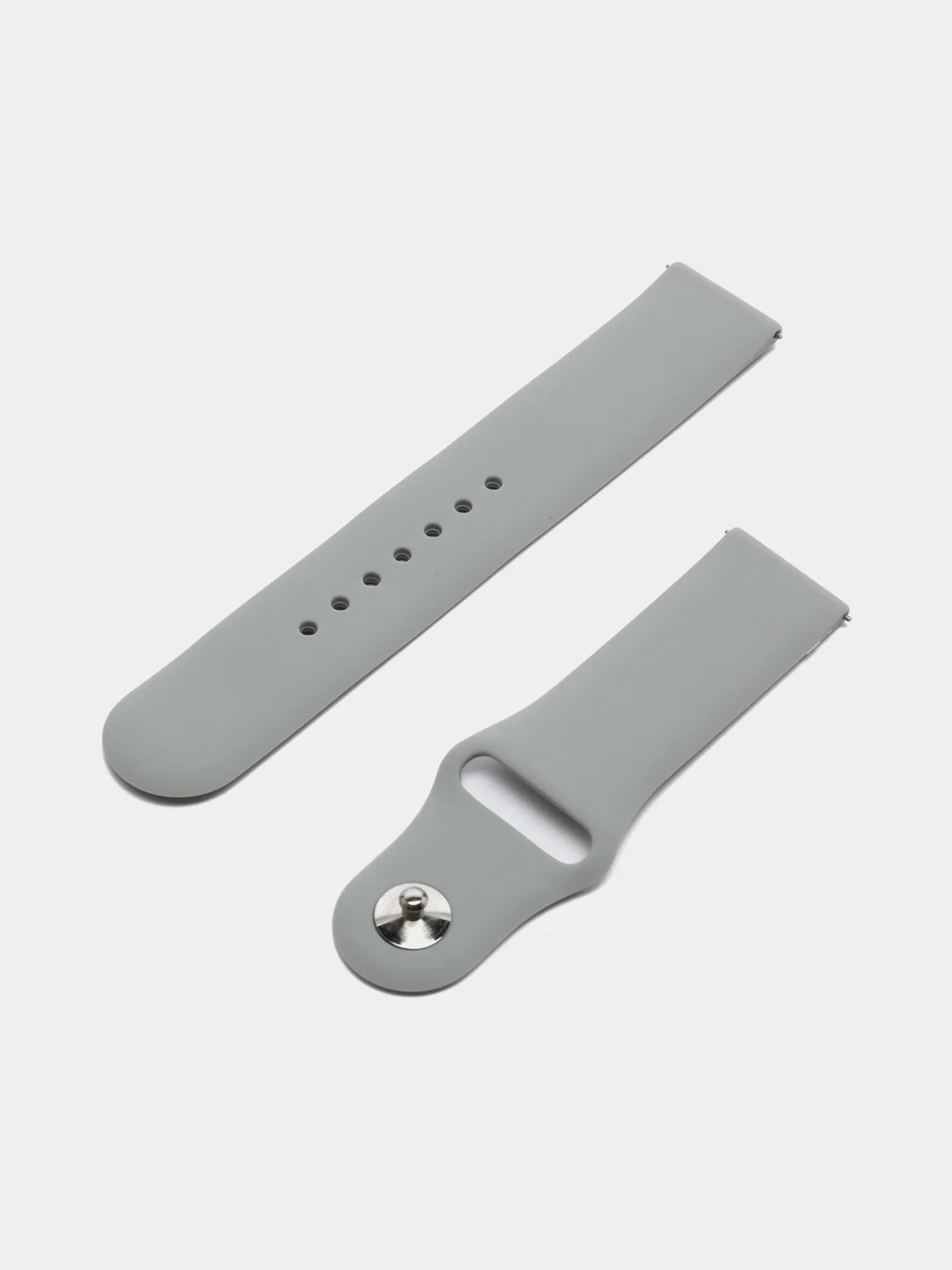Салатовый ремешок силиконовый с кнопкой для Xiaomi, Amazfit Bip, Samsung, Huawei, 22 мм