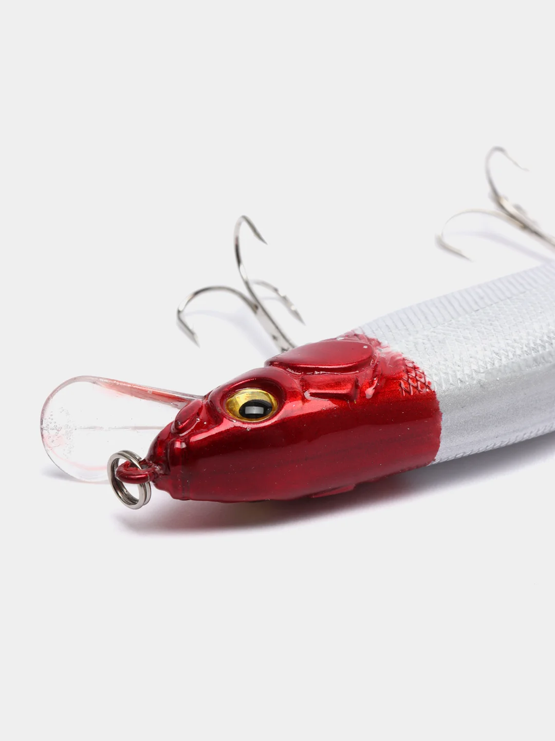 Белый воблер минноу "Хищник" / 5 цветов / 14 cm / 23 g / Разловлен