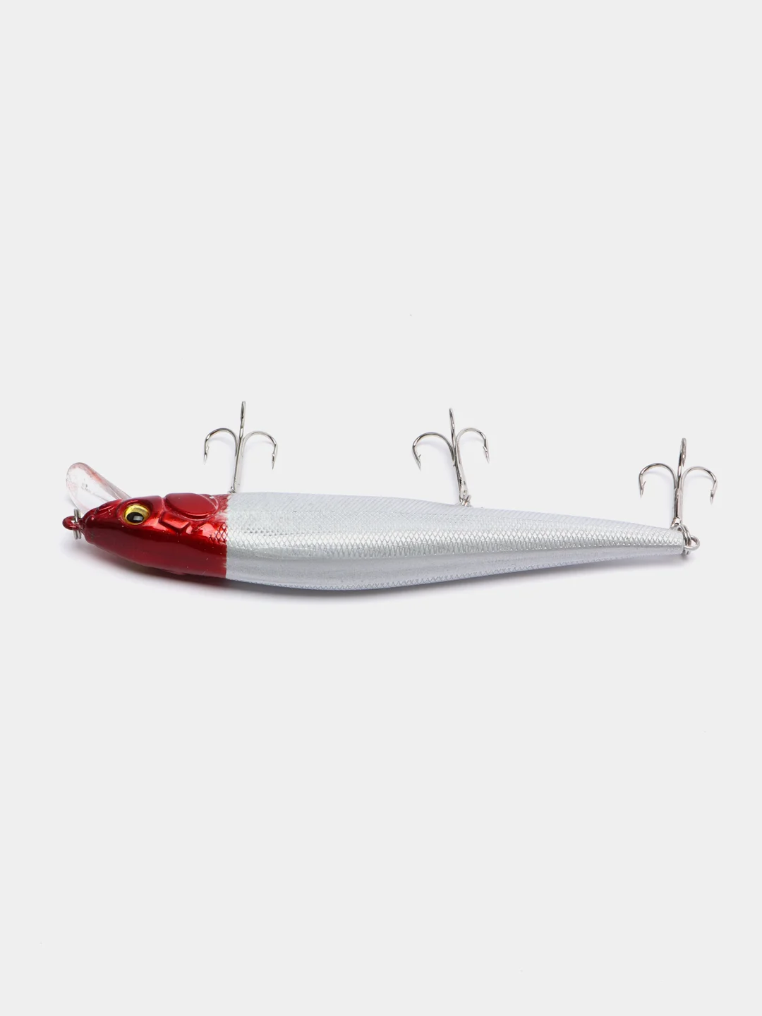 Белый воблер минноу "Хищник" / 5 цветов / 14 cm / 23 g / Разловлен