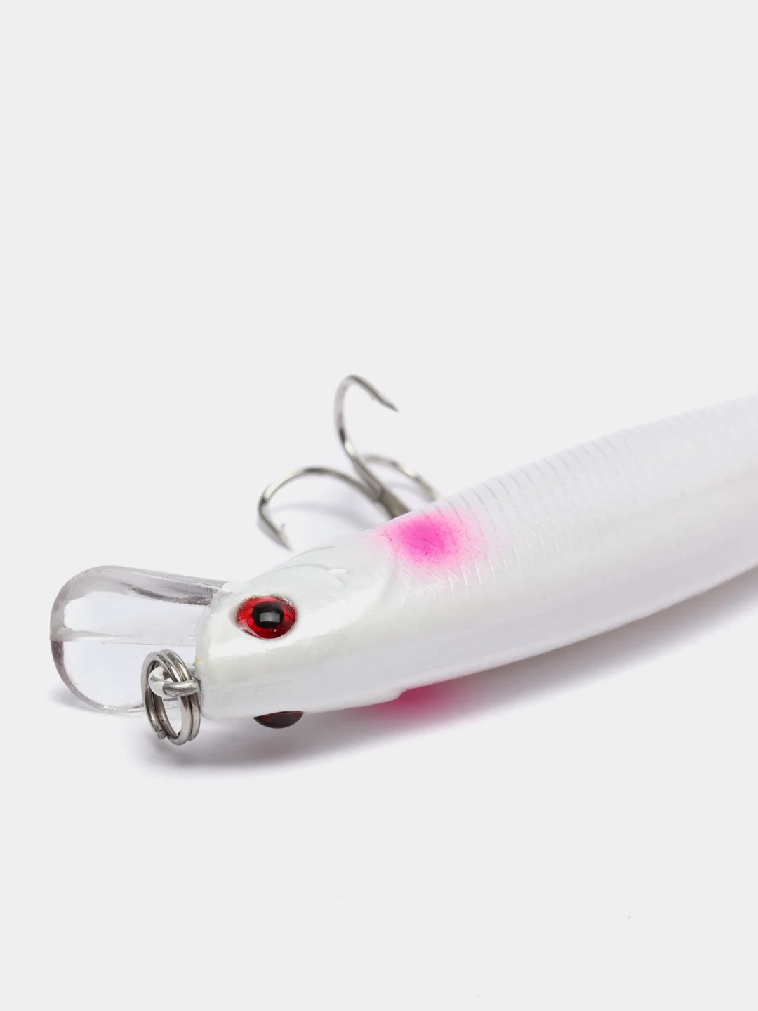 Белый воблер Минноу, "Жерех" / 6 color / 9.6cm / 9.8g / Имитирует оглшенную рыбку / Разловлен