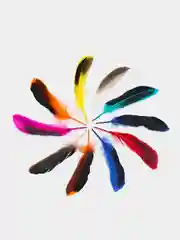 Перья декоративные цветные, цвета яркие ассорти, 10 шт. для рукоделия и творчества
