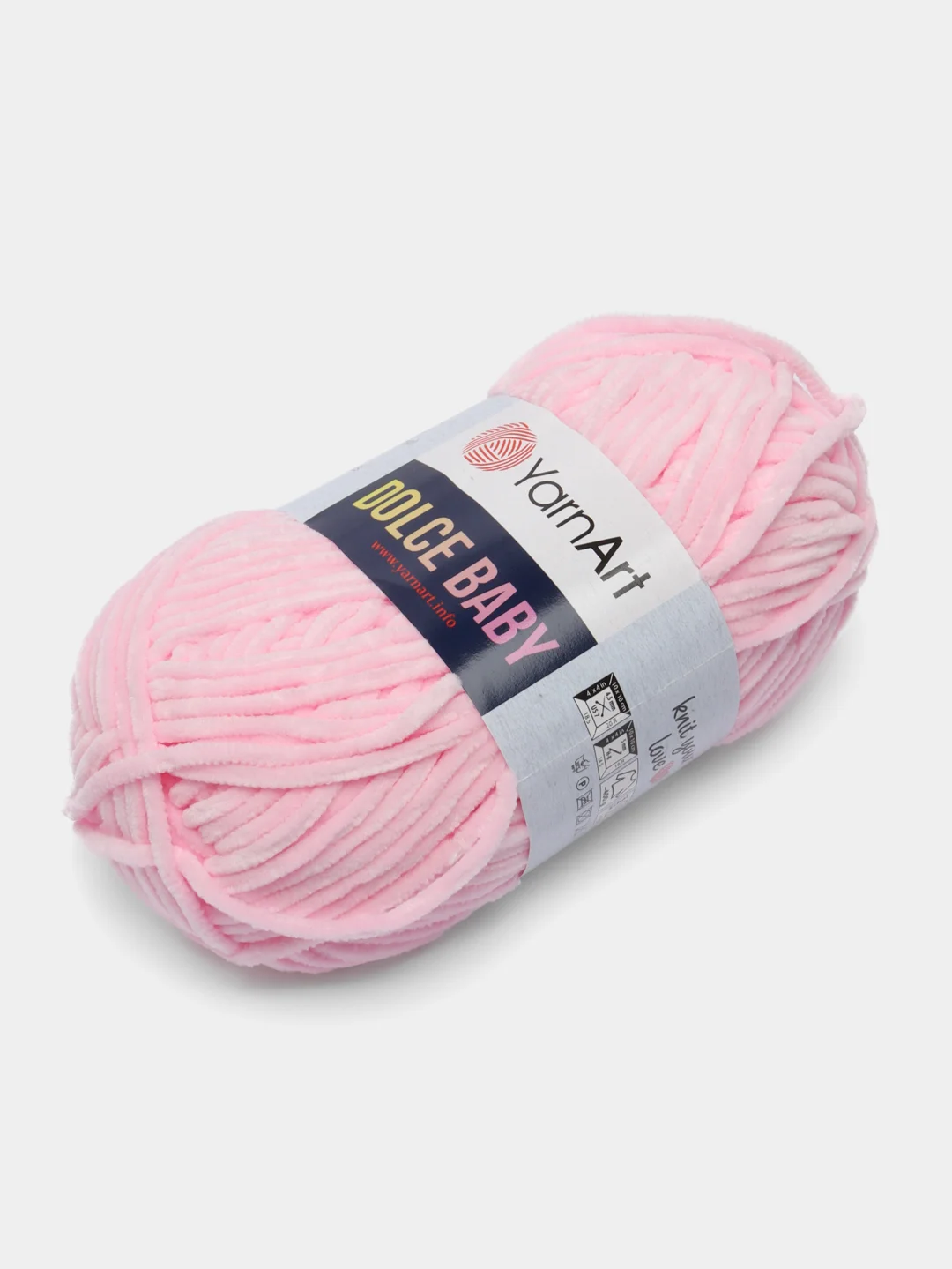 Розовый пряжа плюшевая YarnArt "Dolce Baby", 100% микрополиэстер, 50 г, 85 м