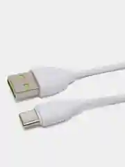 Белый кабель для зарядки и обмена данными с выходом Typ-C, 1 метр