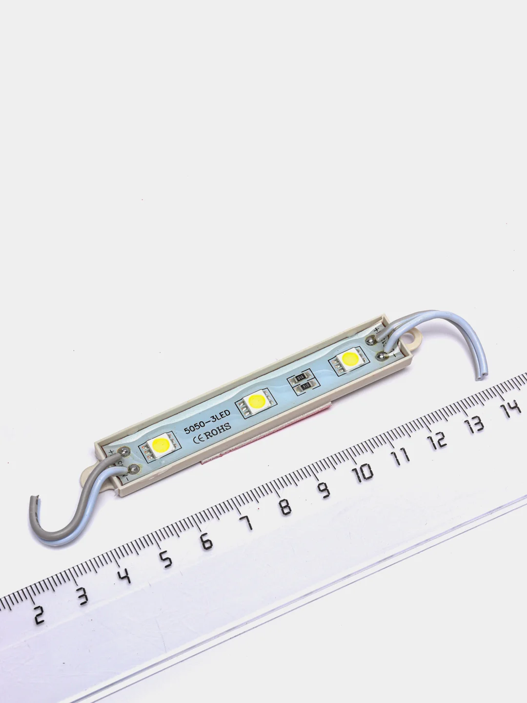 Белый светодиодная подсветка салона, 3 LED, 9х1.1 см, 12 В, IP68, клейкая основа, свет белый