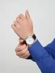 Хром мужские наручные часы на кожаном ремешке