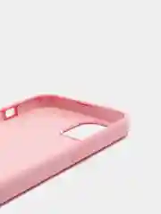 Розовый силиконовый защитный чехол для iPhone 13 с закрытым низом