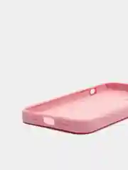 Розовый силиконовый защитный чехол для iPhone 13 с закрытым низом