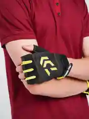 Желтый перчатки для спорта велосипедные, полпальца