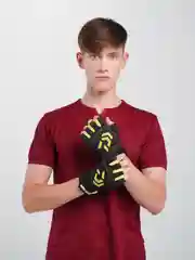 Желтый перчатки для спорта велосипедные, полпальца