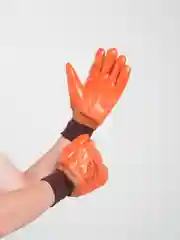 Горчичный перчатки