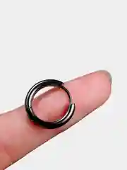 Черный серьги-кольца унисекс, 4 цвета