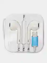 Белый наушники проводные  Lightning для iPhone 7-14 iPhone  Без микрофона Без Bluetooth