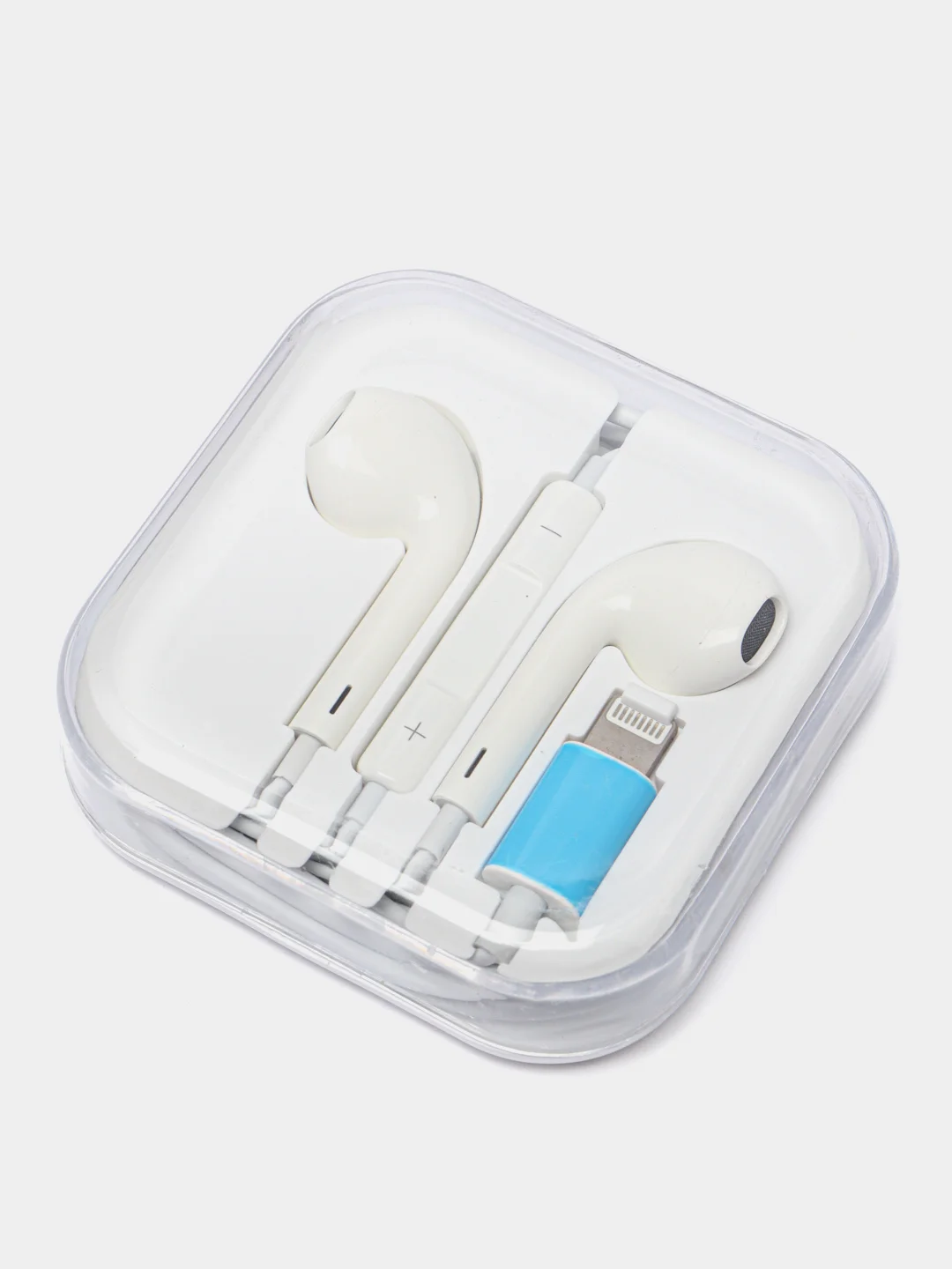 Белый наушники проводные Lightning для iPhone 7-14 iPhone Без микрофона Без Bluetooth