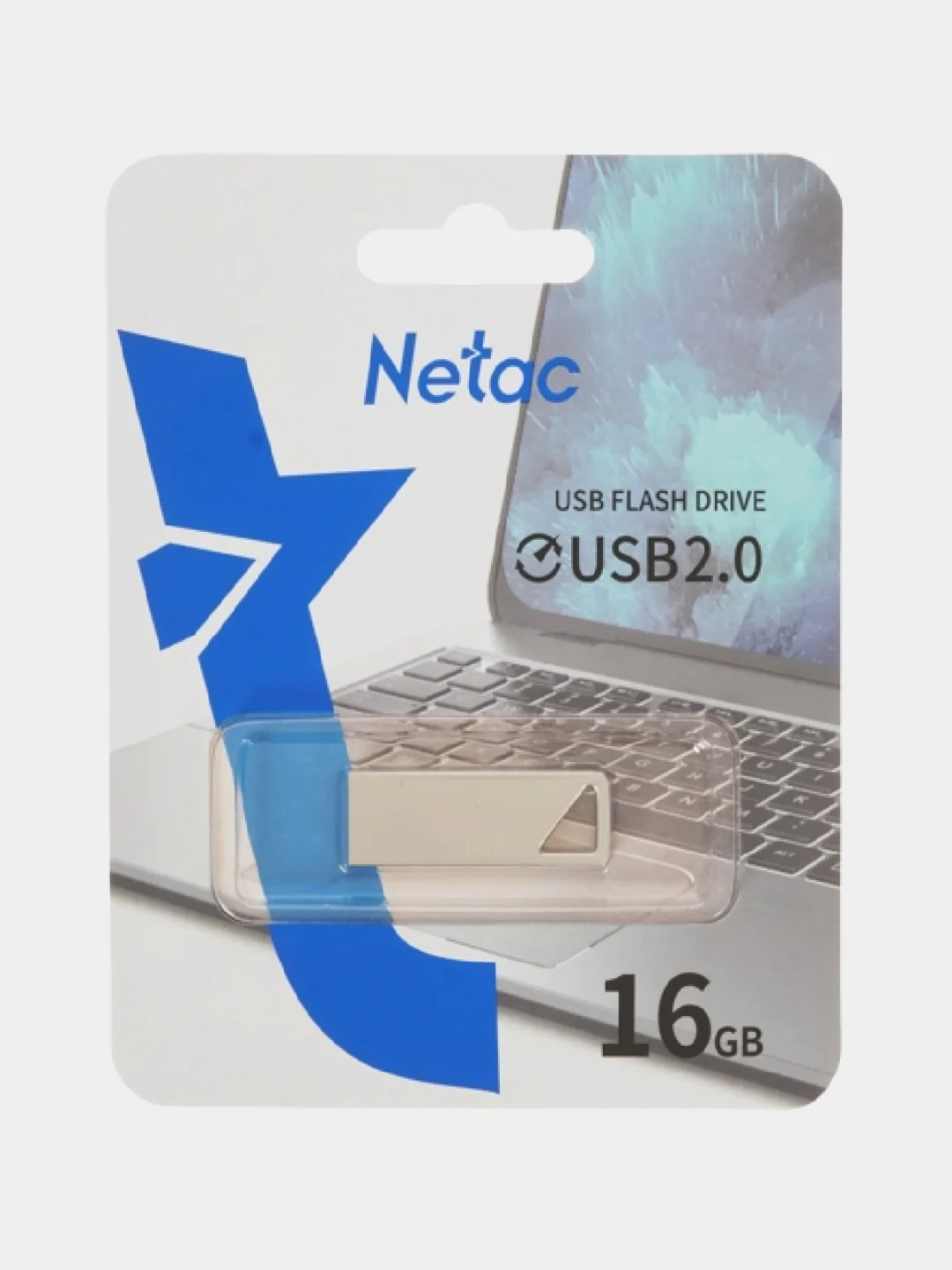 Серебряный флеш-накопитель Netac U326, USB 2.0, 8/16/32/64Gb