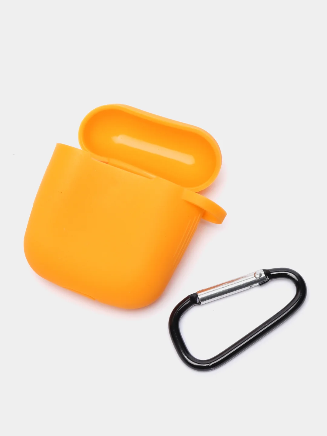 Лимонный силиконовый чехол для Apple Airpods 1/2 с карабином аирподс