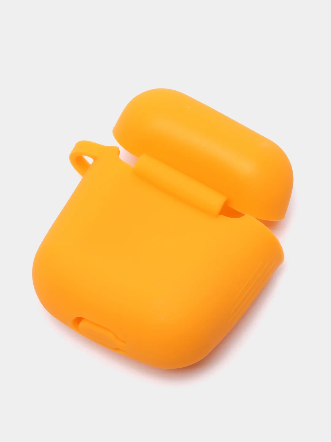 Лимонный силиконовый чехол для Apple Airpods 1/2 с карабином аирподс