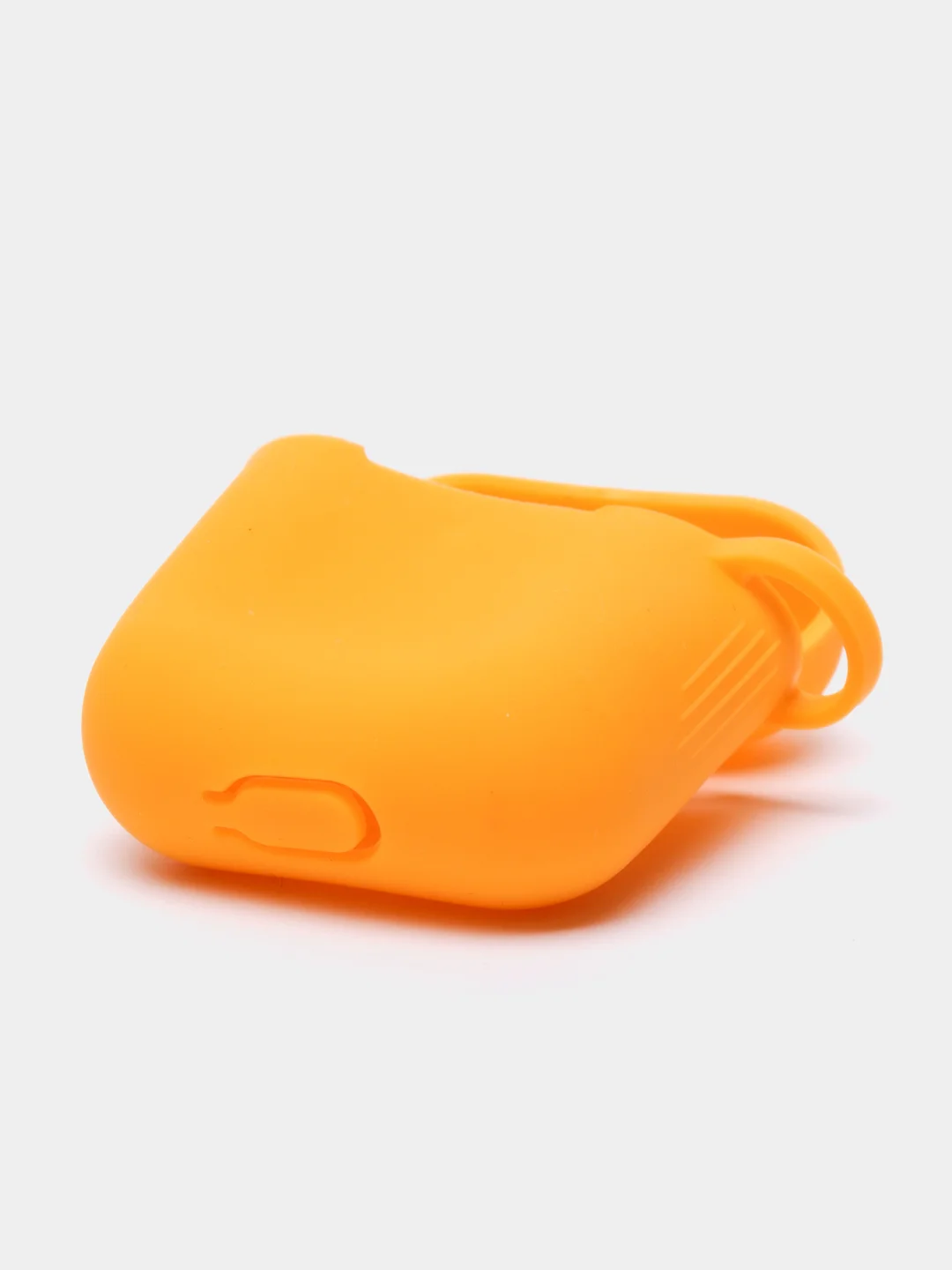 Лимонный силиконовый чехол для Apple Airpods 1/2 с карабином аирподс