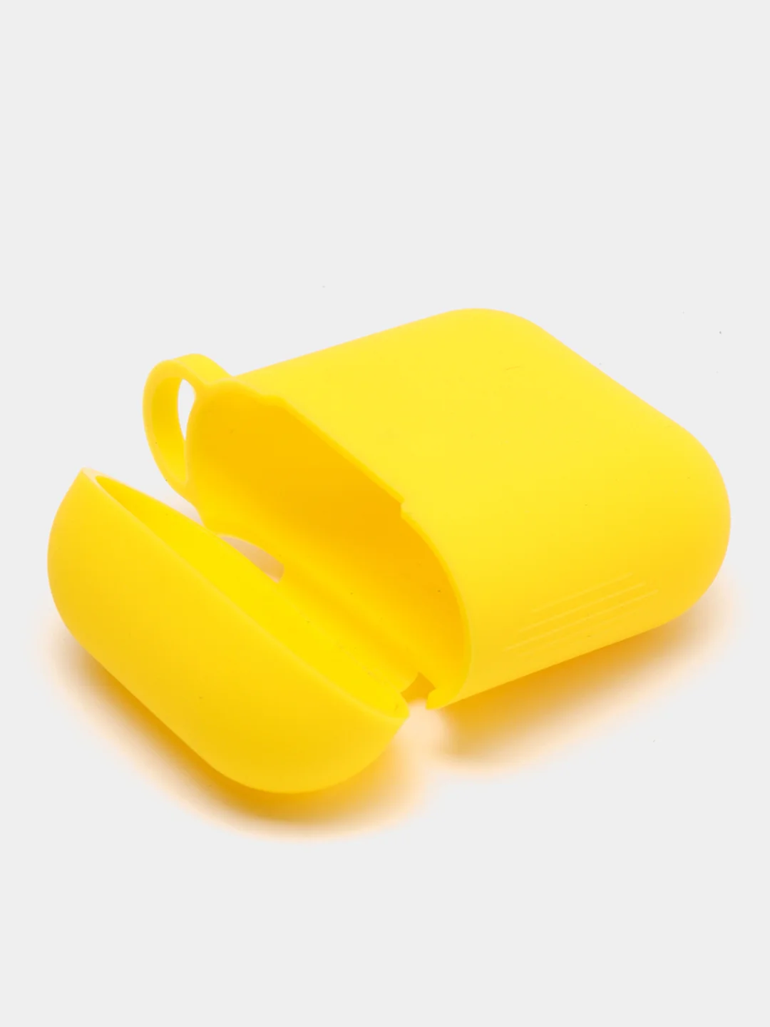 Голубой силиконовый чехол для Apple Airpods 1/2 с карабином аирподс