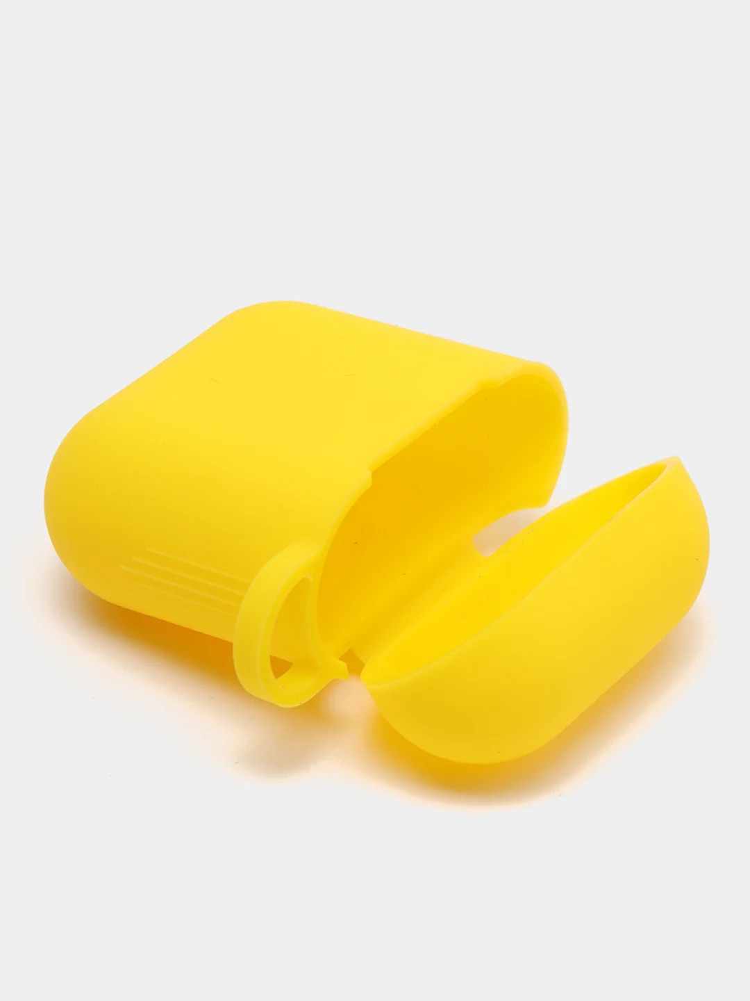 Голубой силиконовый чехол для Apple Airpods 1/2 с карабином аирподс