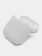 Белый силиконовый чехол для Apple Airpods 1/2 с карабином аирподс