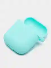 Мятный силиконовый чехол для Apple Airpods 1/2 с карабином аирподс
