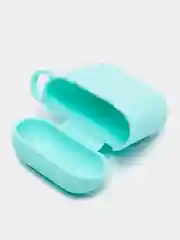 Мятный силиконовый чехол для Apple Airpods 1/2 с карабином аирподс