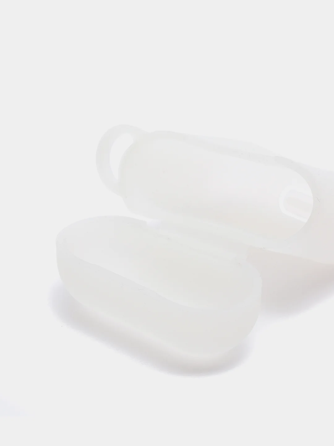 Прозрачный силиконовый чехол для Apple Airpods 1/2 с карабином аирподс