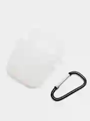 Прозрачный силиконовый чехол для Apple Airpods 1/2 с карабином аирподс