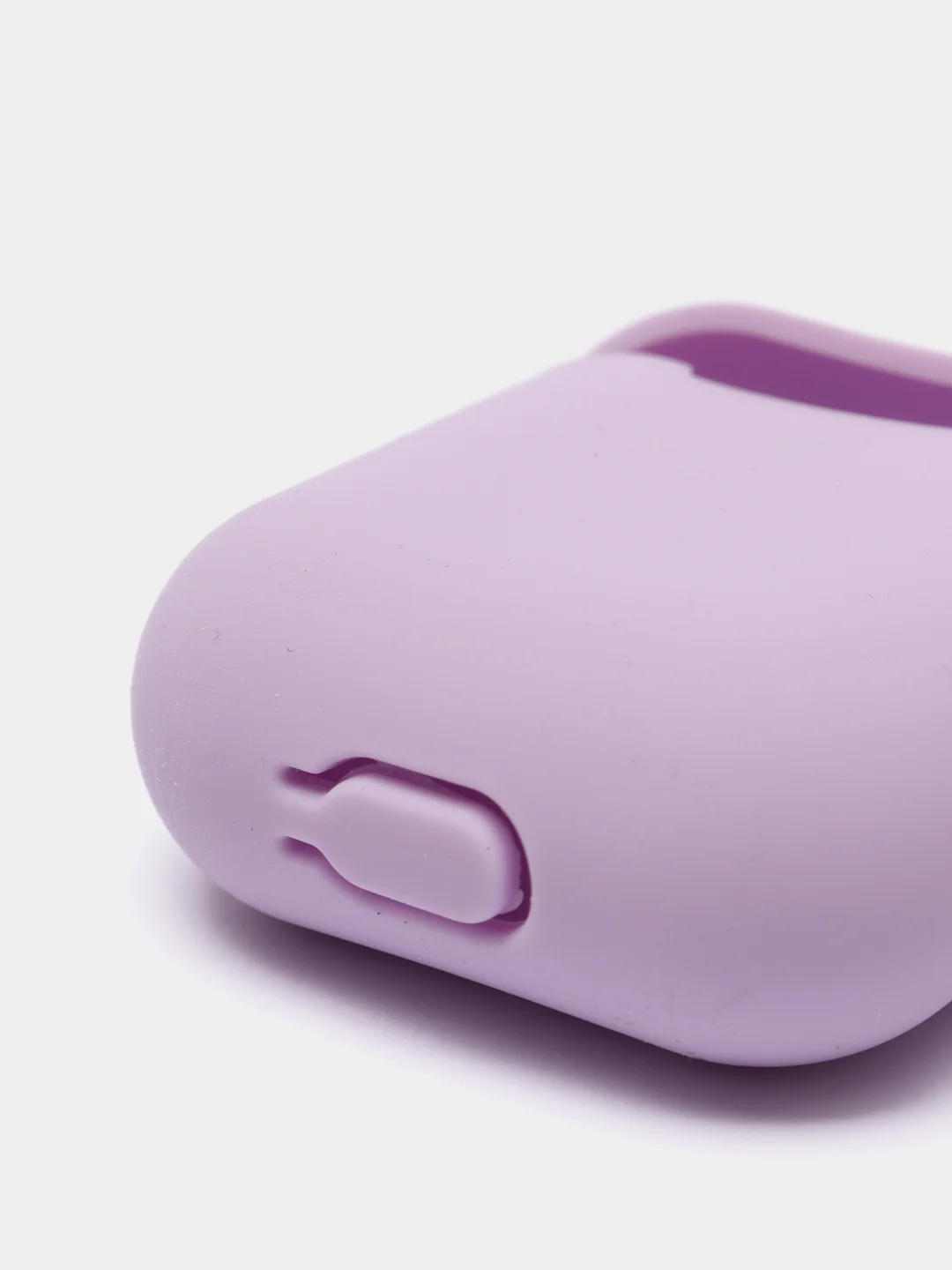 Пурпурный силиконовый чехол для Apple Airpods 1/2 с карабином аирподс