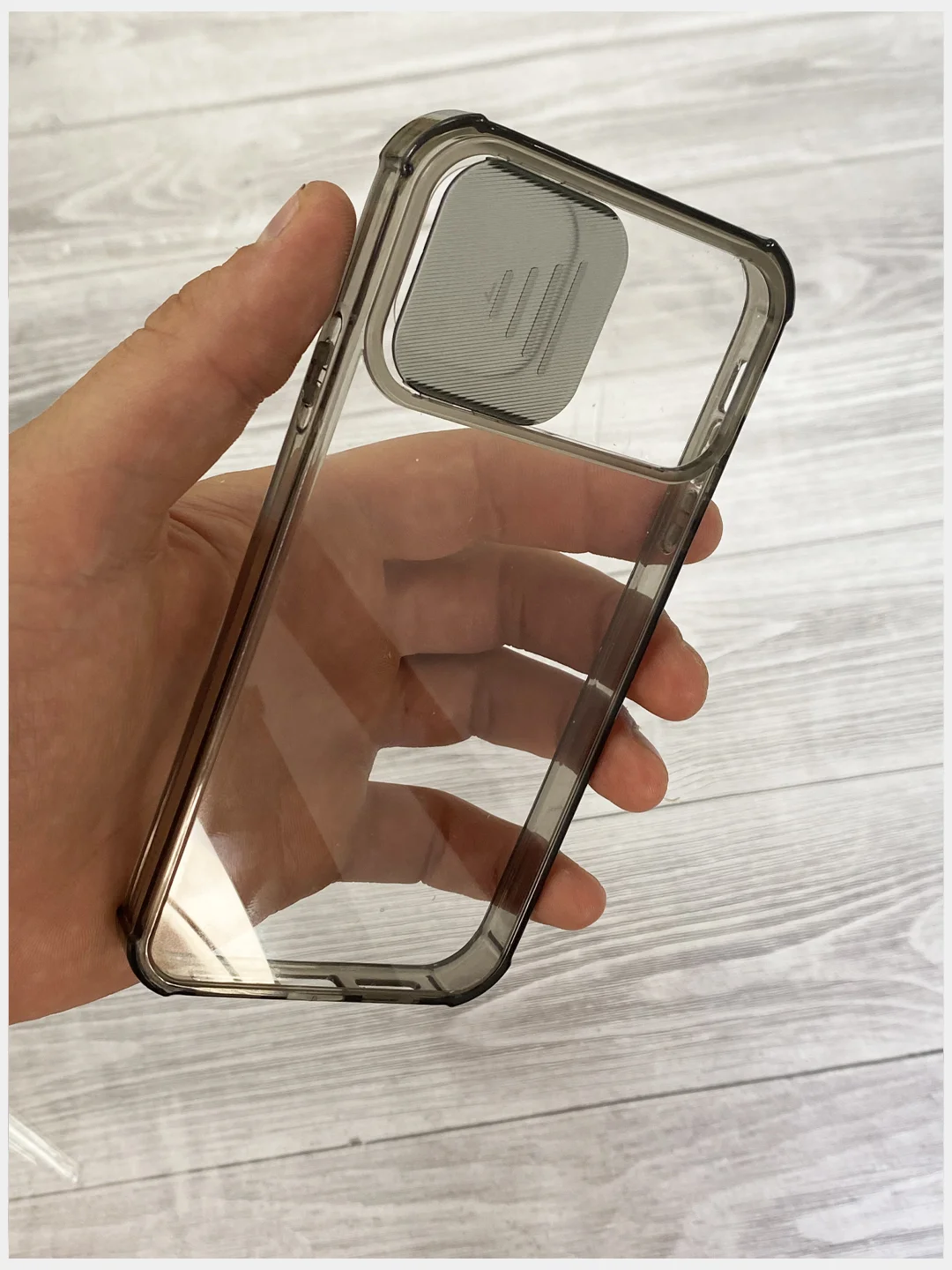 Серый меланж чехол  для iPhone 12/12 PRO Противоударный усиленными углами