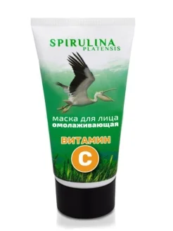Омолаживающая маска для лица с витамином С против морщин "Спирулина-Фитосила", 150 мл