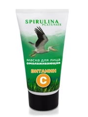 Омолаживающая маска для лица с витамином С против морщин "Спирулина-Фитосила", 150 мл