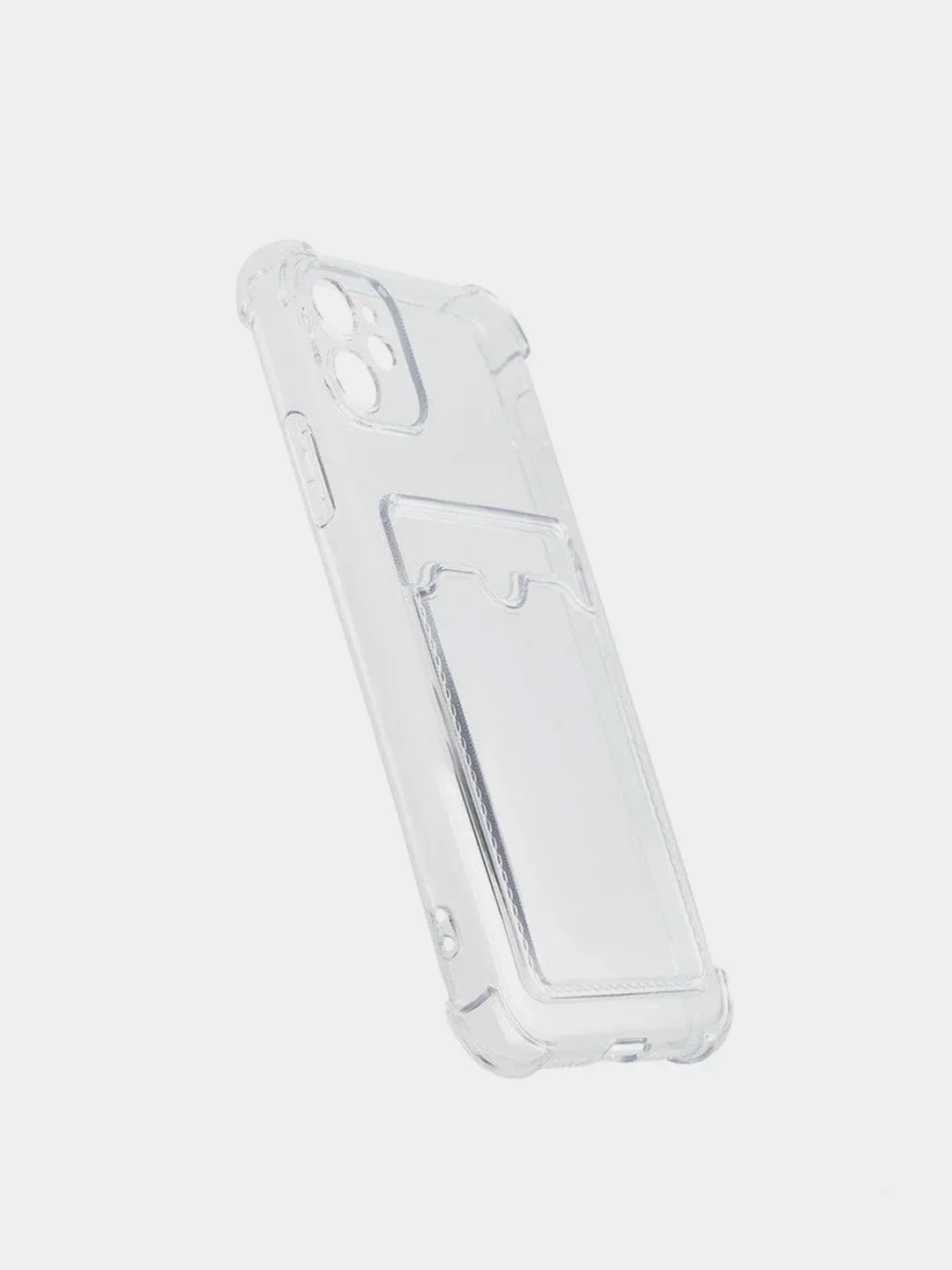 Прозрачный чехол с карманом для iPhone 11, 12, 13, Pro Max, прозрачный