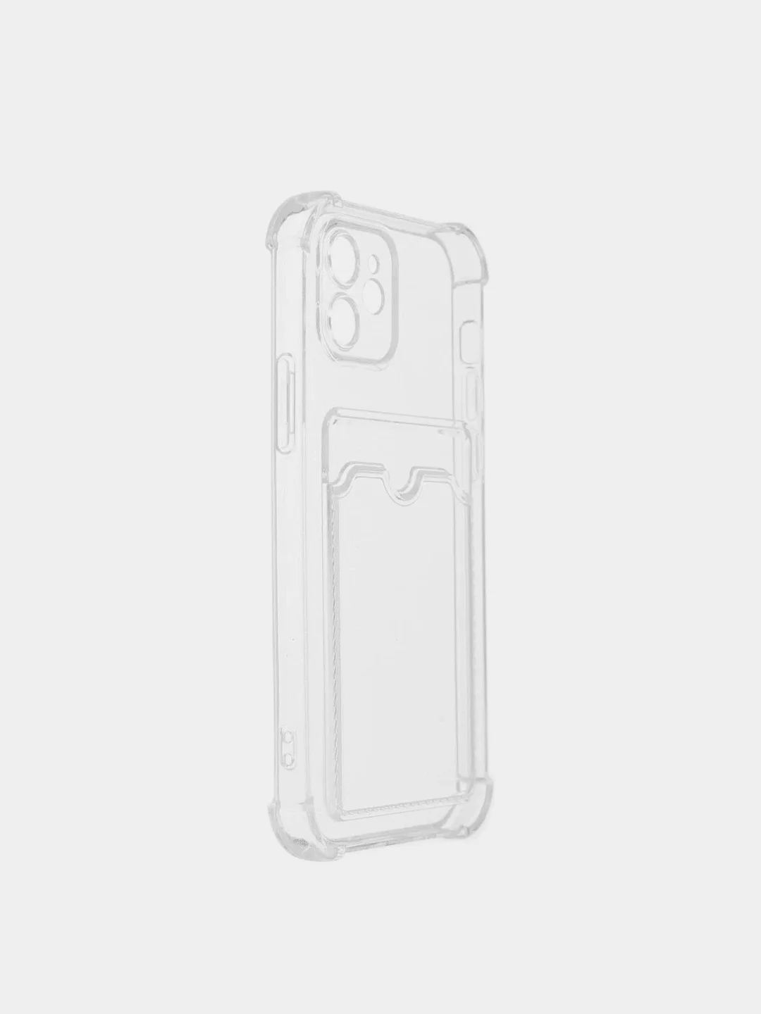 Прозрачный чехол с карманом для iPhone 11, 12, 13, Pro Max, прозрачный