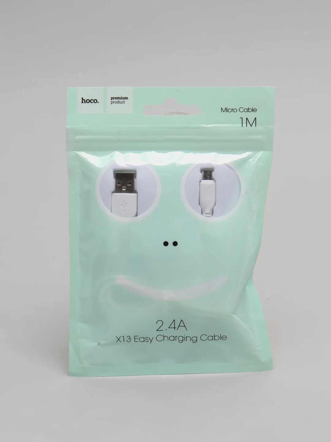 Белый кабель зарядный Hoco X13 Micro-USB