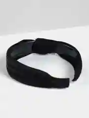 Черный ободок с бусиной для девочки