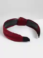 Бордовый ободок с бусиной для девочки