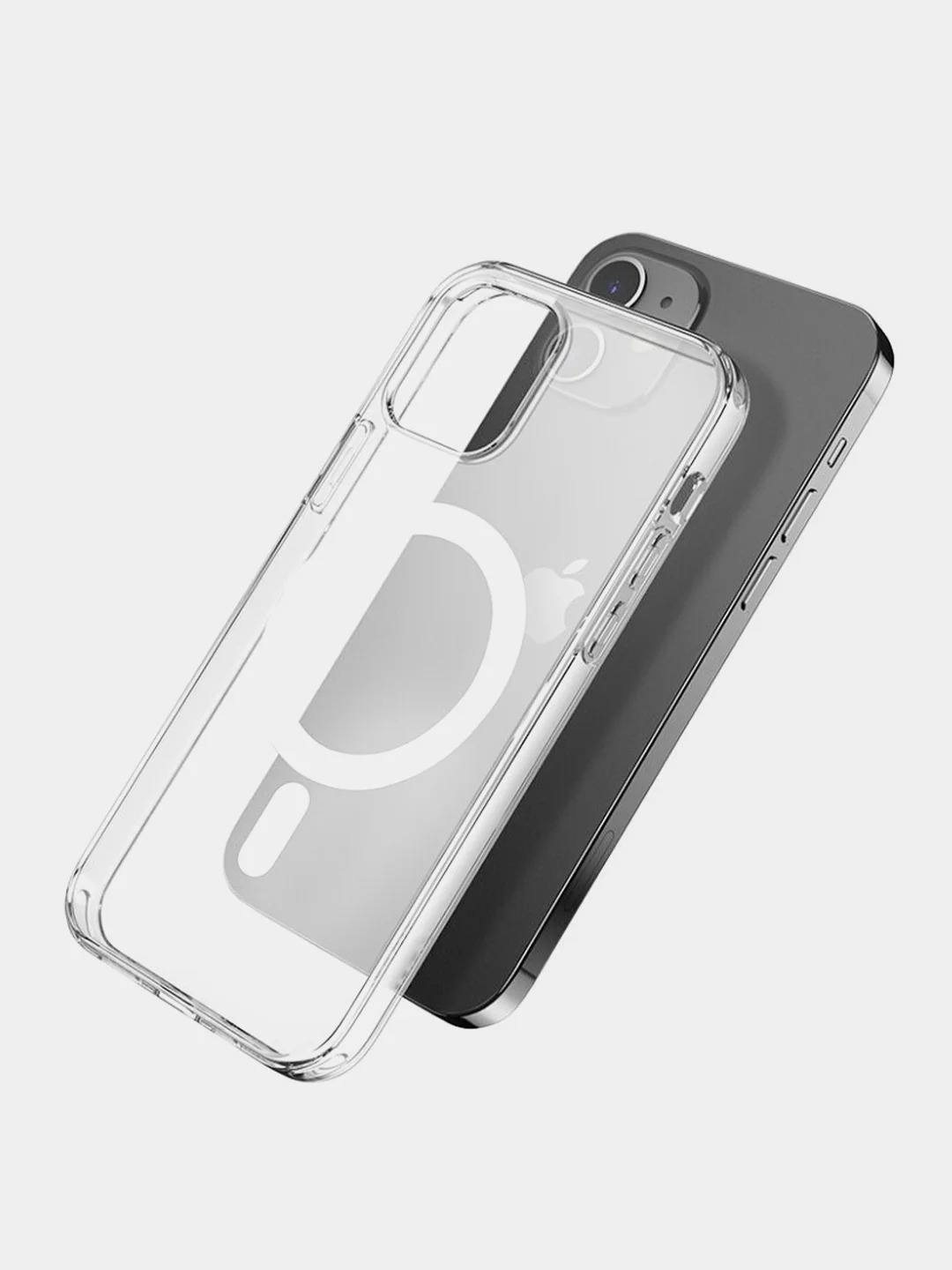 Чехол прозрачный с MagSafe на iPhone 11, 12, 13, 13 Pro, 13 Pro Max, силиконовый
