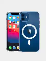 Чехол прозрачный с MagSafe на iPhone 11, 12, 13, 13 Pro, 13 Pro Max, силиконовый
