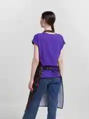 Красный фартук кухонный с двумя карманами