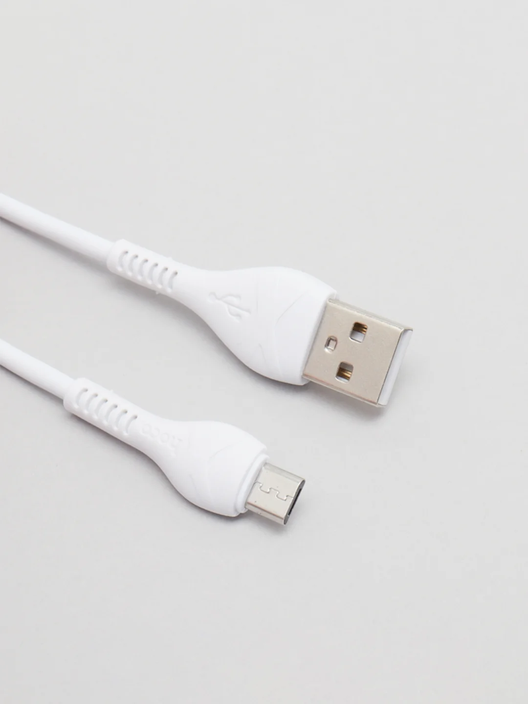 Белый кабель зарядный HOCO X37, быстрая зарядка QC3.0, Micro-USB, до 2.4 А, 1 м